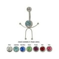 thumbnail image 1 of Stick Figure Belly Button Ring with Jewel, 1 of 1