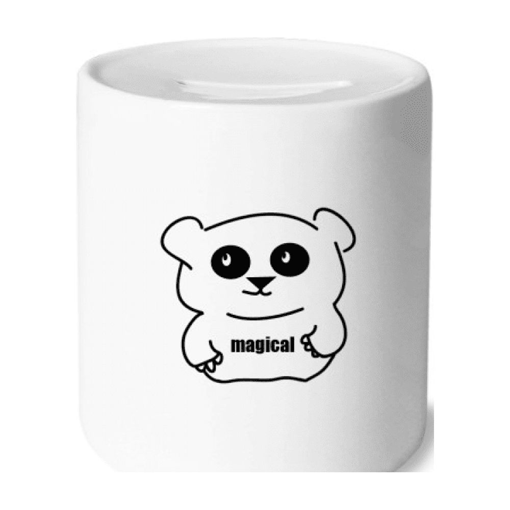 Stick Figure Lovely Characters Panda Money Box Cerac Coin Case Piggy ...