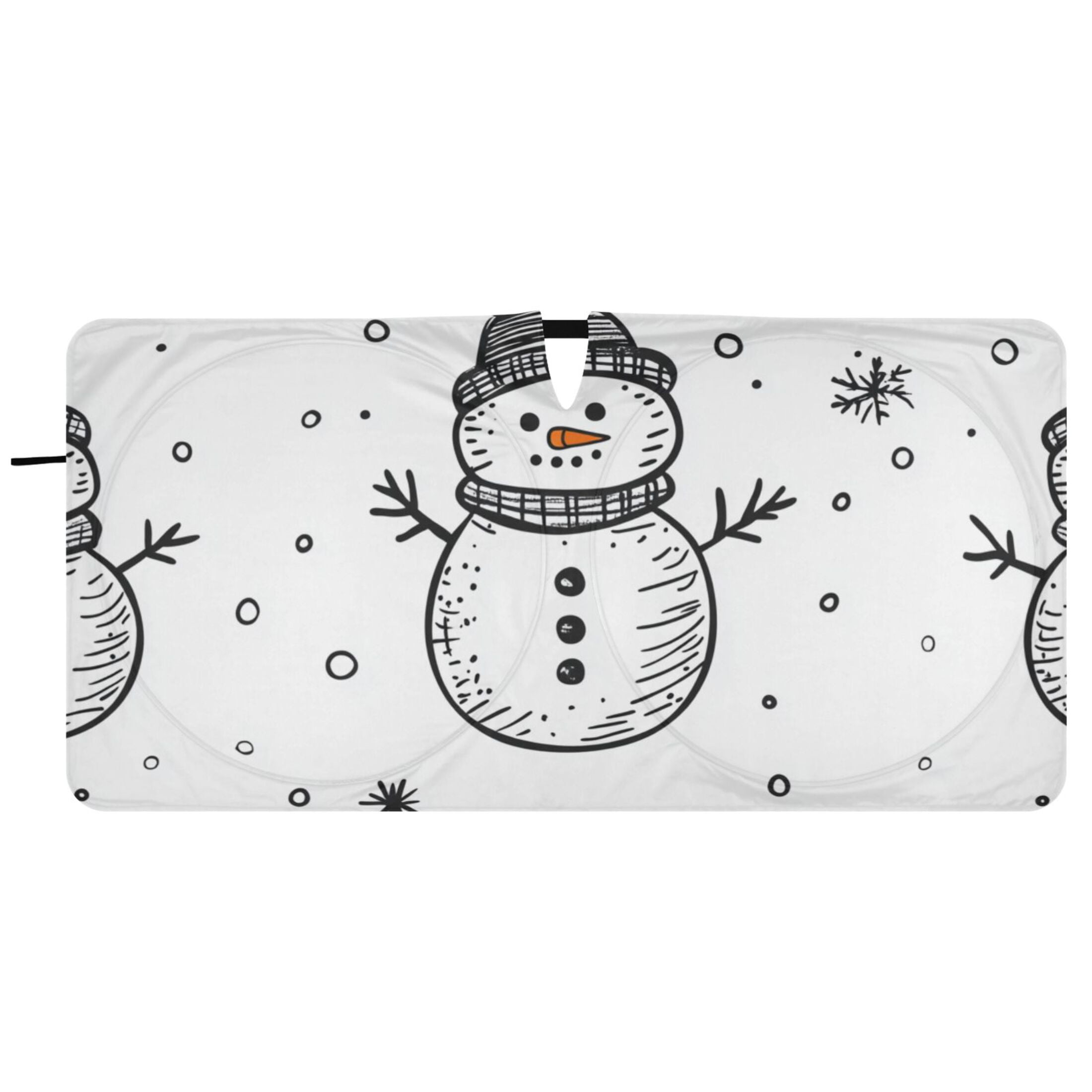 Stick Figure Snowman Car Windshield Sun Shade Foldable Front Window ...