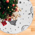 thumbnail image 1 of Stick Figure Snowman Christmas Tree Skirt Xmas Tree Skirt Christmas Decorations Indoor for Holiday Party Decorations, 1 of 6