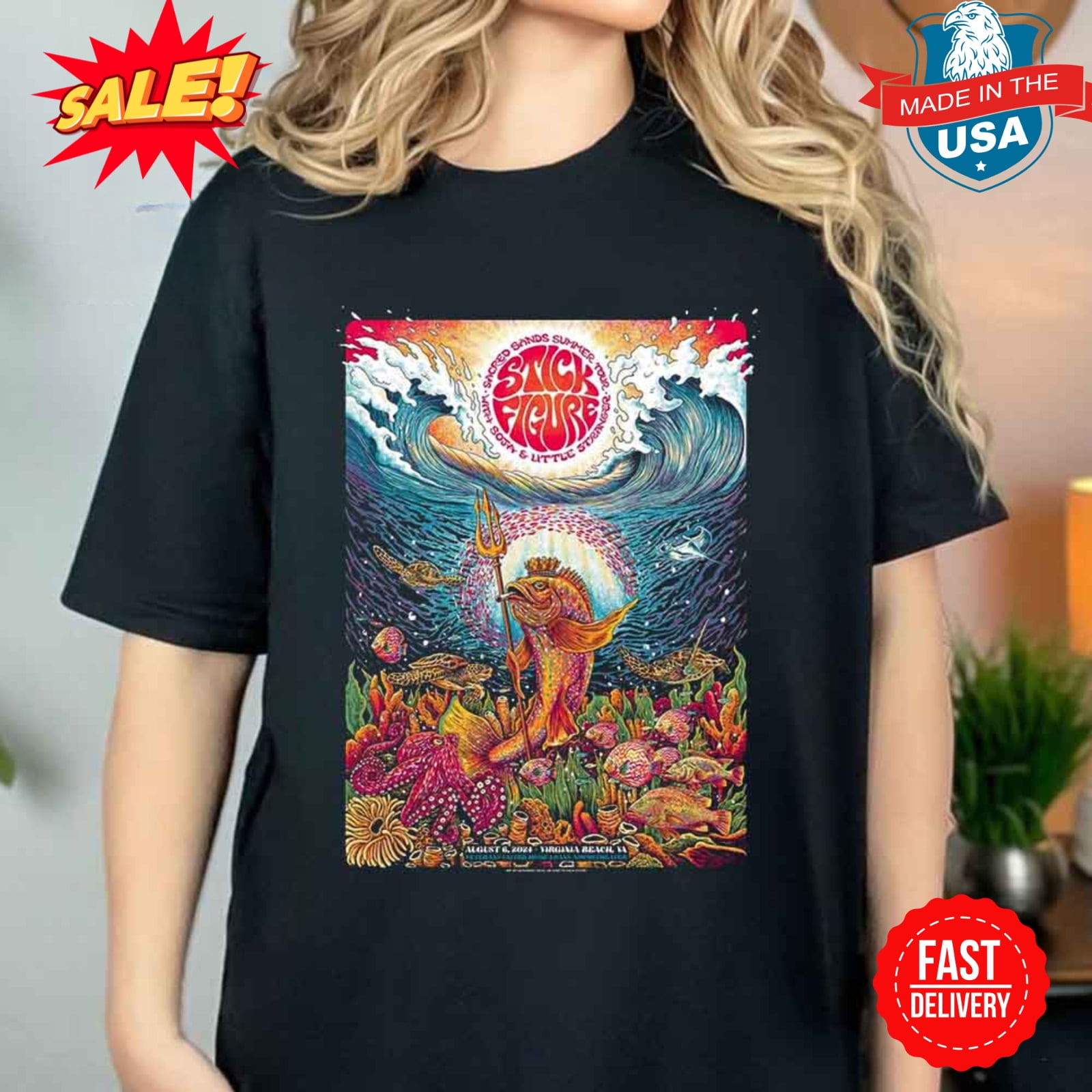 Stick Figure Virginia Beach 2024 Sacred Sands Summer Tour Shirt S5XL