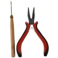 thumbnail image 1 of Stick Hair Extension Straight Pliers & Needle Drag Hook Tool for mini Rings, 1 of 5