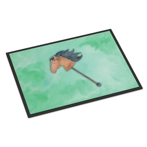 Stick Horse Watercolor Door Mat