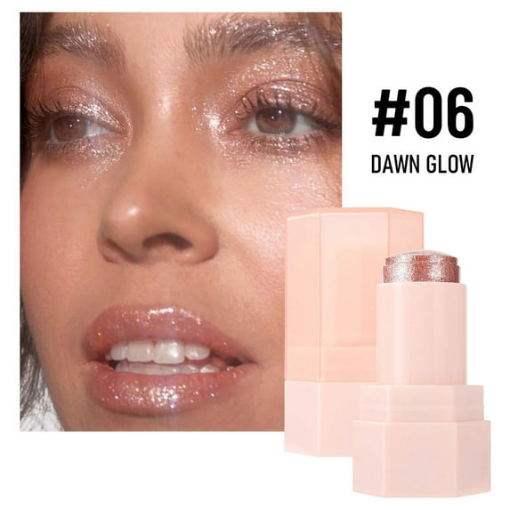 Stick Jelly Highlighter, 6 Color Illuminating Makeup for Face Body, Long Lasting Shimmer Effect, Twist Up No Sharpen, Easy Carry Makeup Stick, 9g