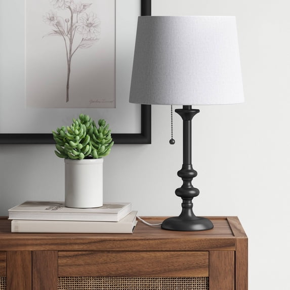 Stick Lamp Base Black - , Metal, No Assembly Required