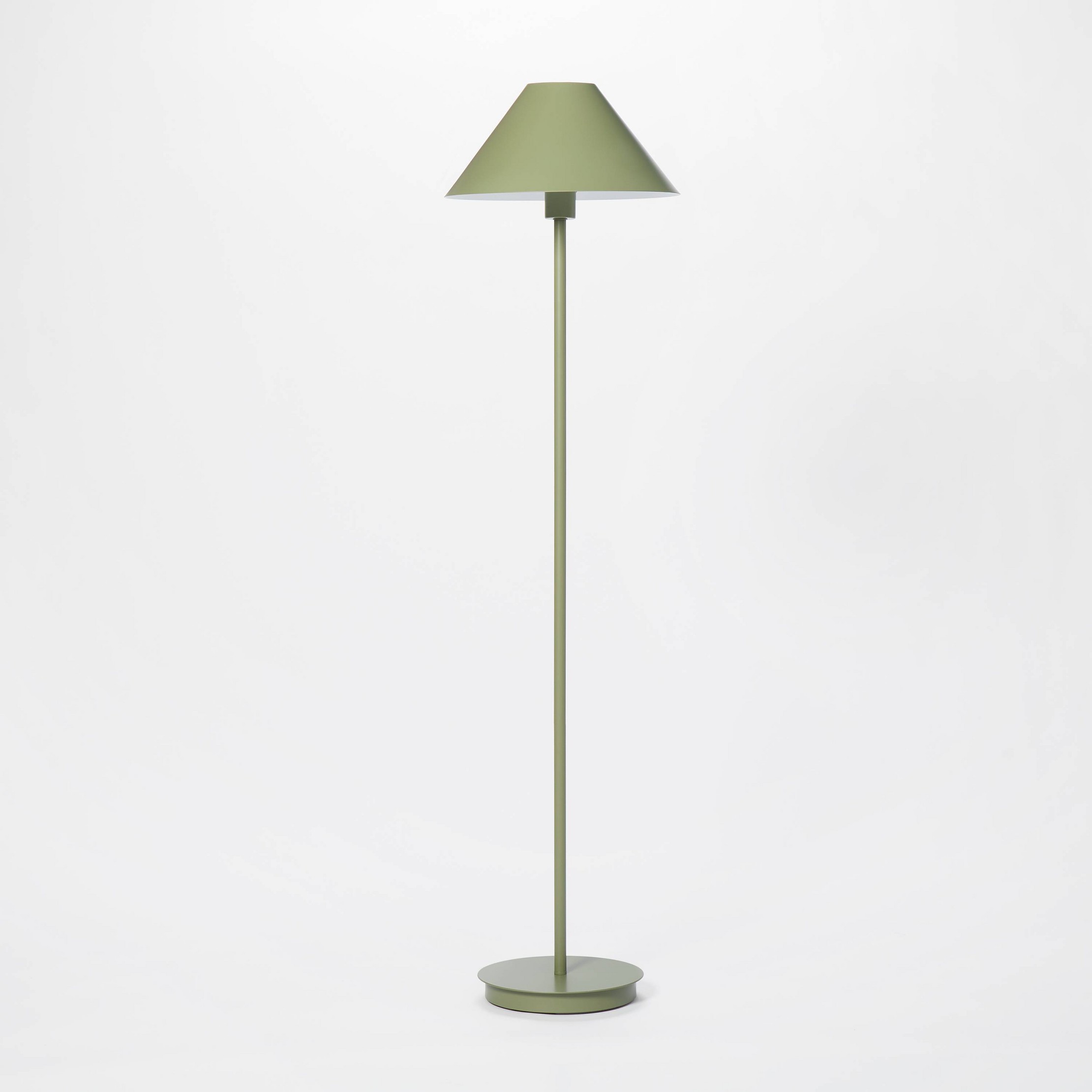 Stick Metal Floor Lamp Green Iron (Includes LED Light Bulb)
