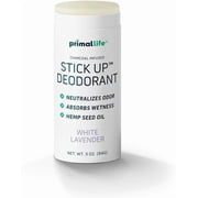 Primal Life Organics Stick Up Natural Deodorant, White Lavender, 3 oz Vegan