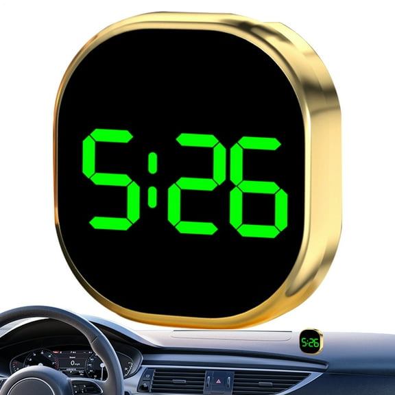 Stick-On Car Clocks for the Dashboard | Vehicle Adhesive Clock Featuring LCD Time Display | A Dashboard Watch with a Clear LCD Screen, Perfect for Cars and Trucks