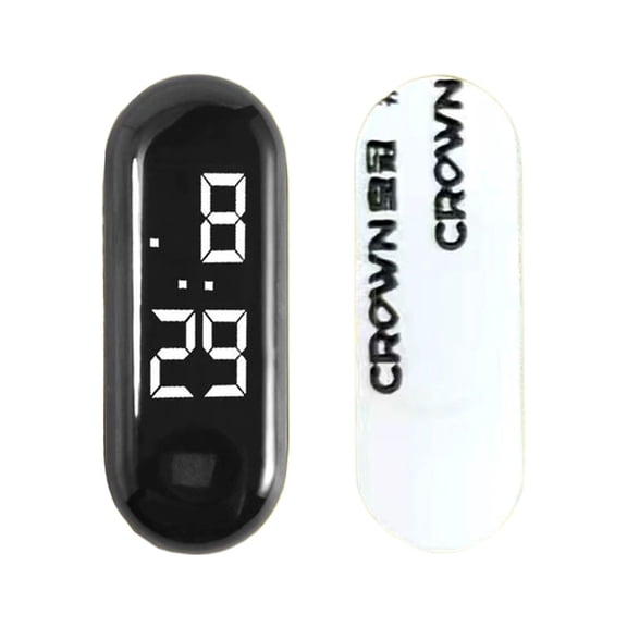 Stick-On Mini Waterproof Car Clock for Motorcycle and Auto with Built-In Button Battery and About 1-Year Battery Life