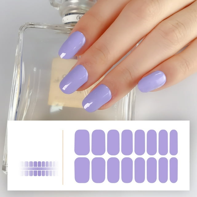 Stick On Nail Strips Full Nail Wraps Nail Stickers Solid Color Nail Art