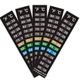 thumbnail image 1 of Stick On Thermometer Strip, Digital Temperature Display for Fermenting, Brewing, Wine, Beer, Kombucha or Aquariums. 50-90F (10-32C) Adhesive Sticker Vertical 5 or 10 Pack (5), 1 of 5