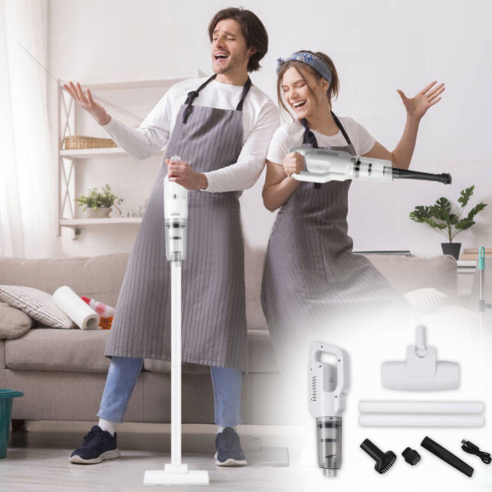 Stick Vacuum Cleaner - 30 Mins Runtime, 20000Pa Suction for Pet Hair, Hardwood & Carpet, 8.6 x 39.3in