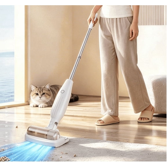 Stick Vacuum, Rechargeable Vacuum Mop Combo with Powerful Suction Spray Cleaning Lightweight Design, Floor Cleaner for Hardwood Pet Hair Home