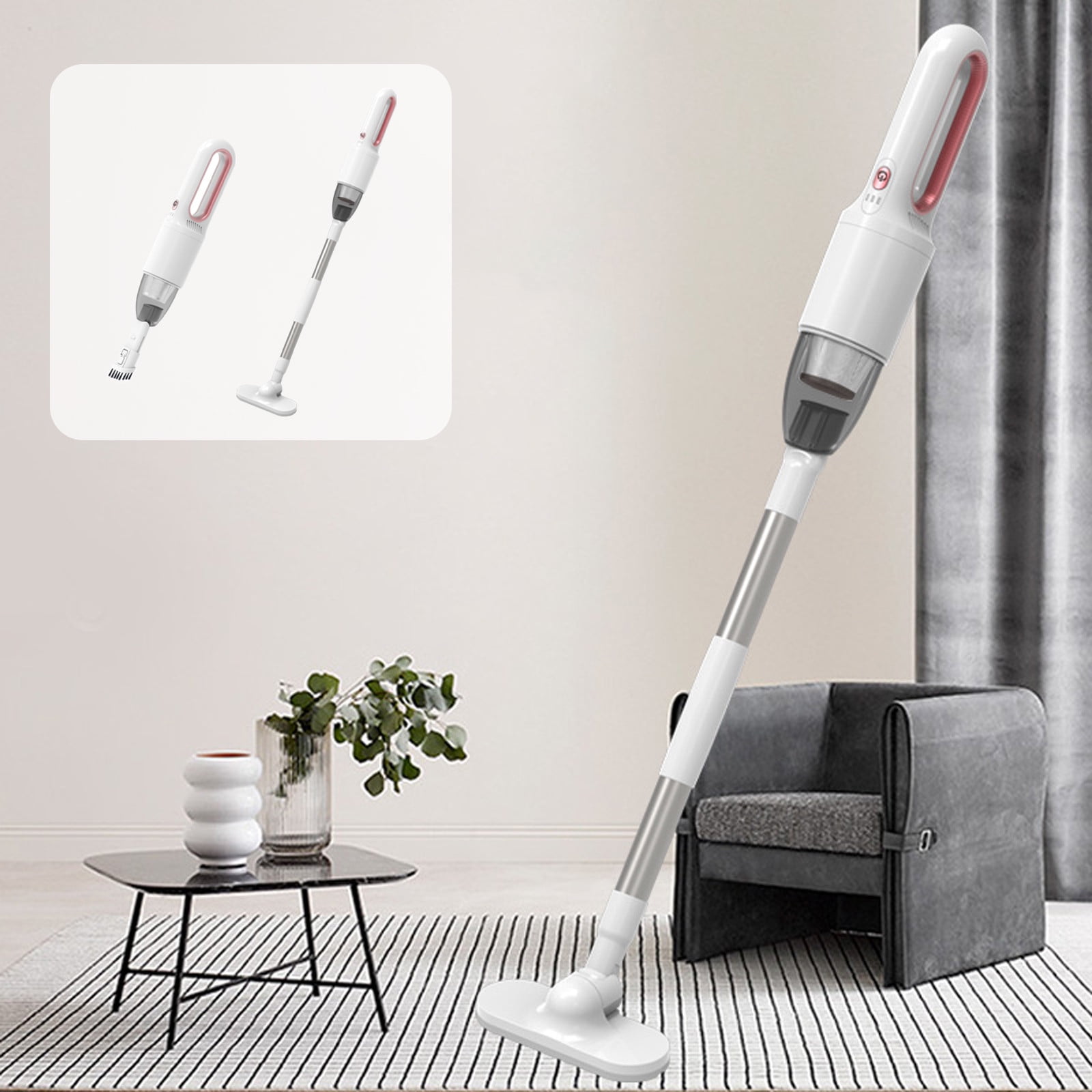 Stick Vacuum, Vacuum Cleaner With 30 Mins Long Runtime, Lightweight