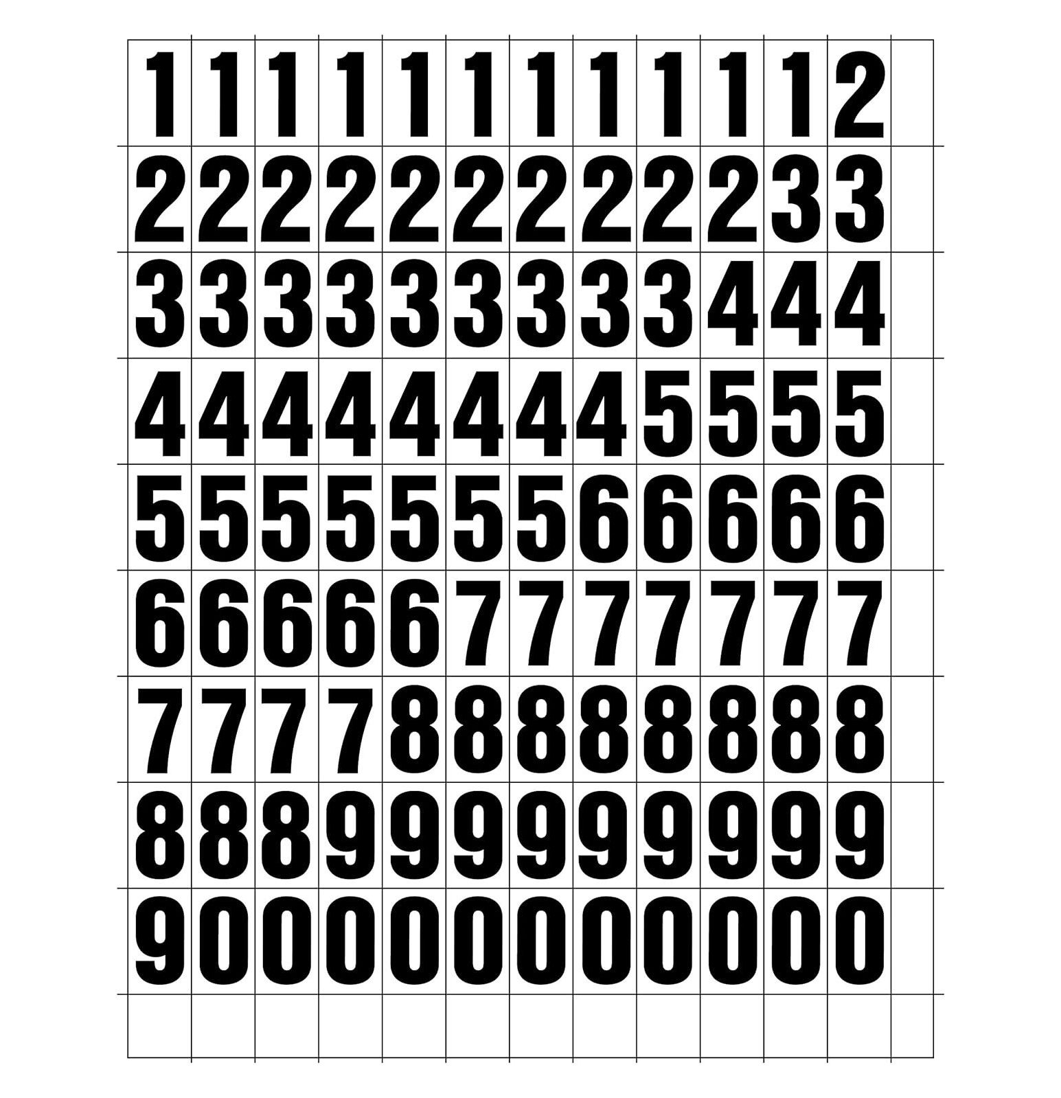 Stick on Vinyl Lettering, Numbers, Self Adhesive Reflective Numbers