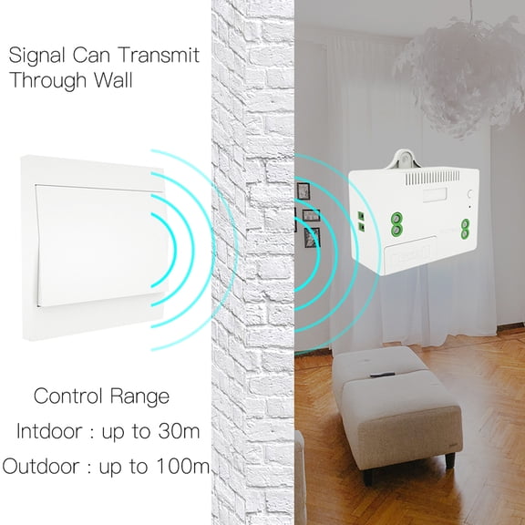 Stick Wall Kit 110-230V Wireless Light Switch and Receiver Kit Self-powered Switch Remote Control Lighting Fixture