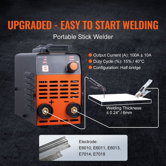 Stick Welder,140A ARC/Lift TIG 2-IN-1 Welding Machine with IGBT Inverter 110V/220V Portable MMA Welder Machine with Hot Start,Arc force and Anti-Stick