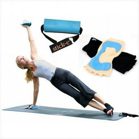 Stick-e Yoga Accessories 1484 Forever Young Yogi Bundle with Beige Socks - Large