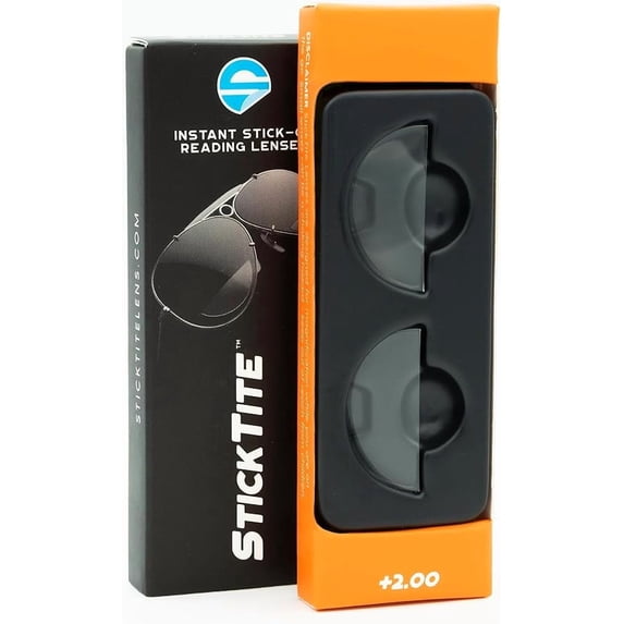 StickTite Lenses – Stick-on bifocal lens instantly convert sunglasses, goggles, or glasses into magnified, bifocal sunglasses. Patented material technology, reusable lenses (1 pair) 2.5 diopter