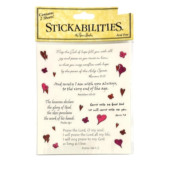 Stickabilities Verse Stickers 2 Sheets