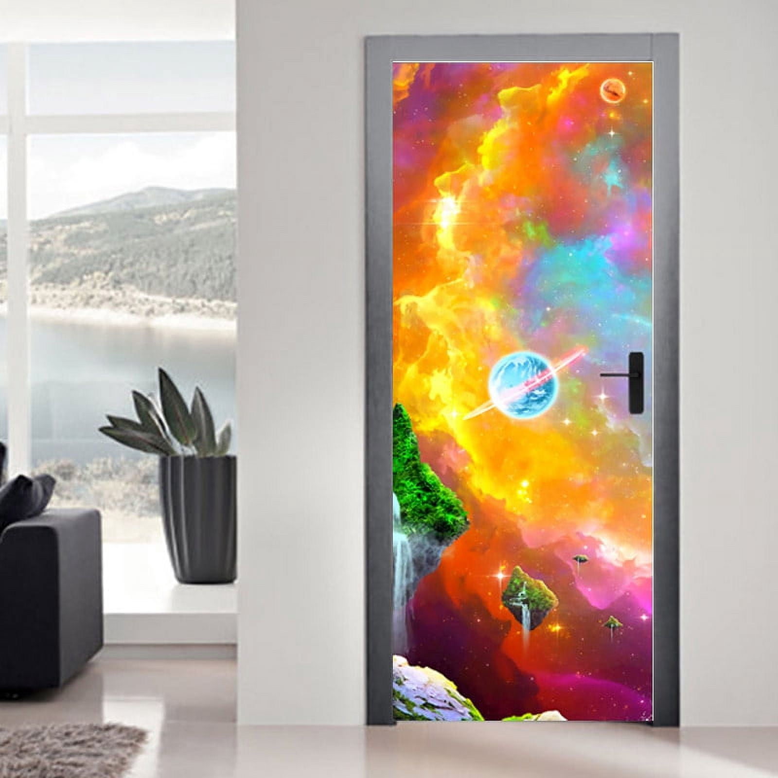 Sticker Abstrack Sticked vinyl sticker abstract door sticker Universe space printed ...