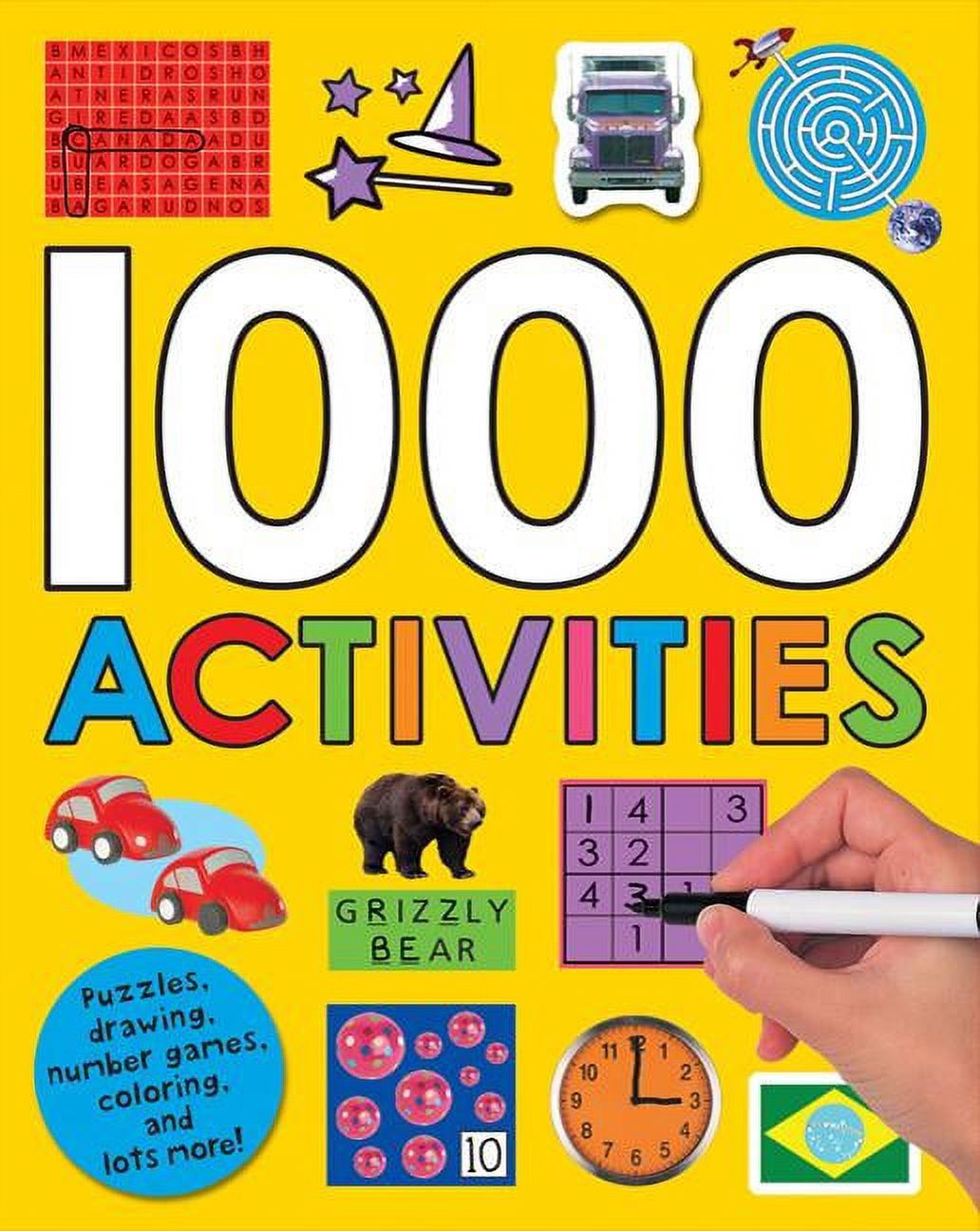 Sticker Activity Fun: 1000 Activities : Puzzles, drawing, number games, coloring, and lots more! (Paperback) - image 1 of 2