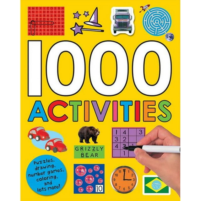 Sticker Activity Fun: 1000 Activities : Puzzles, drawing, number games, coloring, and lots more! (Paperback)