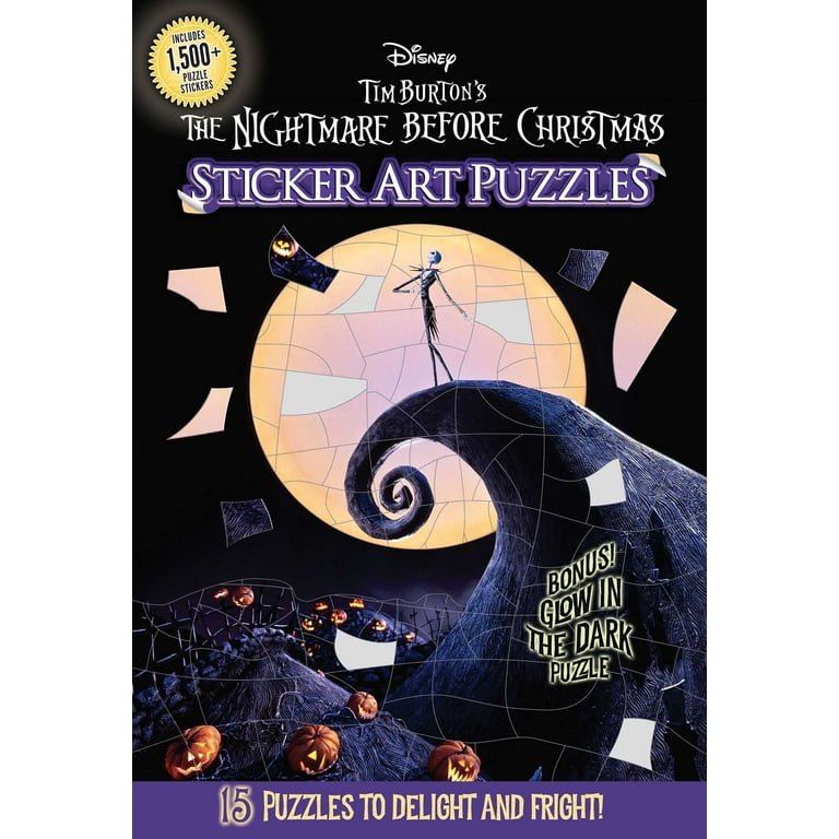 Disney Tim Burton's The Nightmare Before Christmas Sticker Art Puzzles  (Paperback)