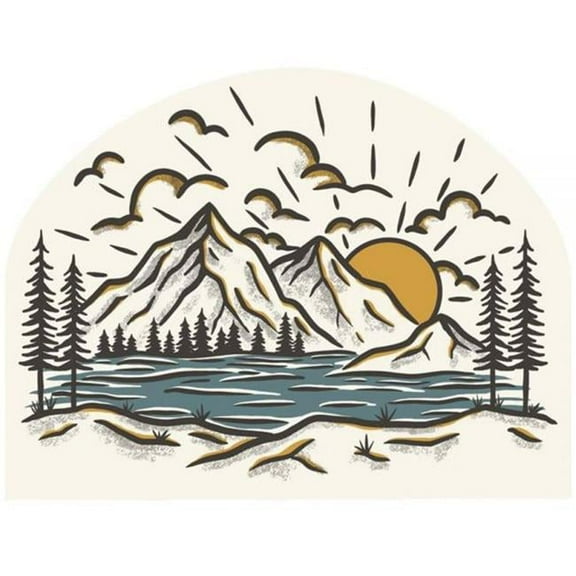 Sunrise Mountain Sticker Art Set - Decorate with Nature-Inspired Stickers!