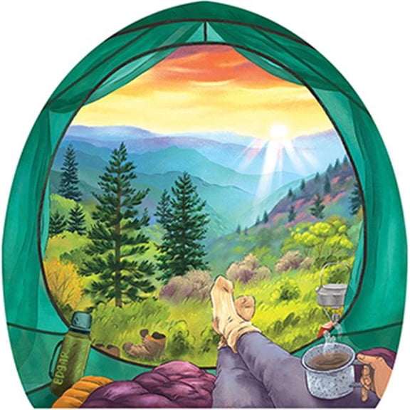 Mountain Lifestyle Sticker Art Set - Decorate with Stunning Tent View Stickers!