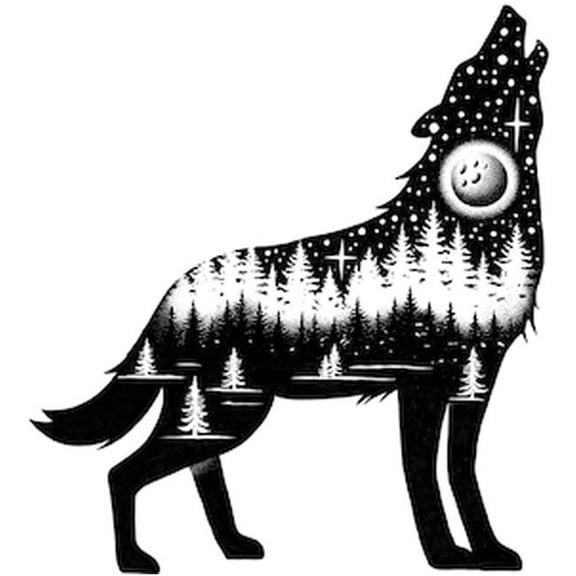 Sticker Art  The Wolf Die-Cut Sticker