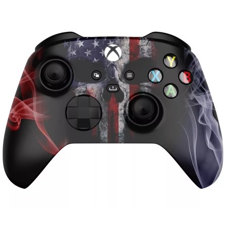 American Skull Xbox One X UN-MODDED Custom Controller Unique Design (with 3.5 jack)