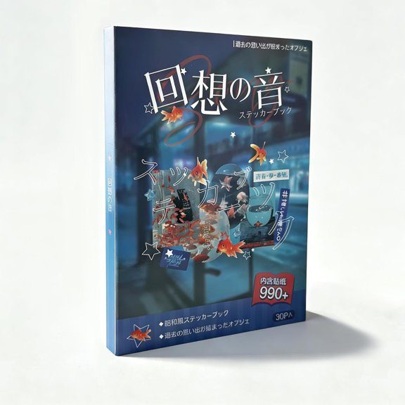 Sticker Book,990 Pcs Romantic Memory Series Comic Retro Stickers Book for DIY Cute Scrapbooking Journaling Handbook Material Decoration (Voice)