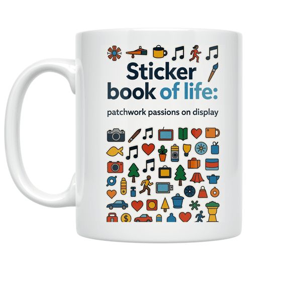 Sticker Book of Life Patchwork Passions - Hobby Enthusiast - 11 oz Ceramic Coffee Mug