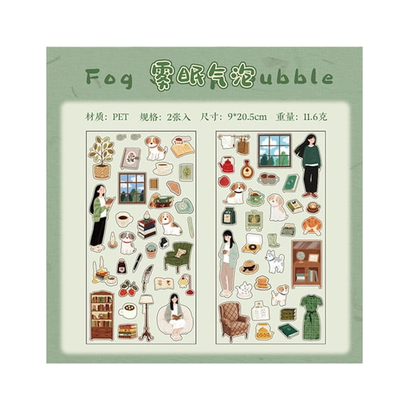 Sticker Booklet, Artistic Decorative Sticker for Scrapbooking, Journaling, Art Craft, Album, Bullets Journaling, Journal