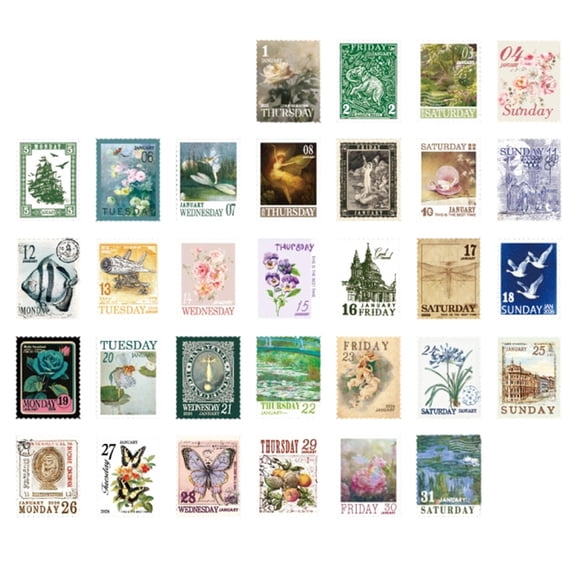 Sticker Booklet, Artistic Decorative Sticker for Scrapbooking, Journaling, Art Craft, Album, Bullets Journaling, Journal