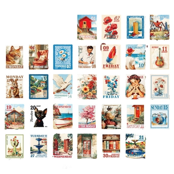 Sticker Booklet, Artistic Decorative Sticker for Scrapbooking, Journaling, Art Craft, Album, Bullets Journaling, Journal