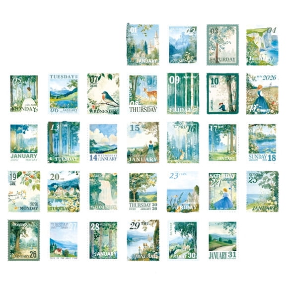 Sticker Booklet, Artistic Decorative Sticker for Scrapbooking, Journaling, Art Craft, Album, Bullets Journaling, Journal