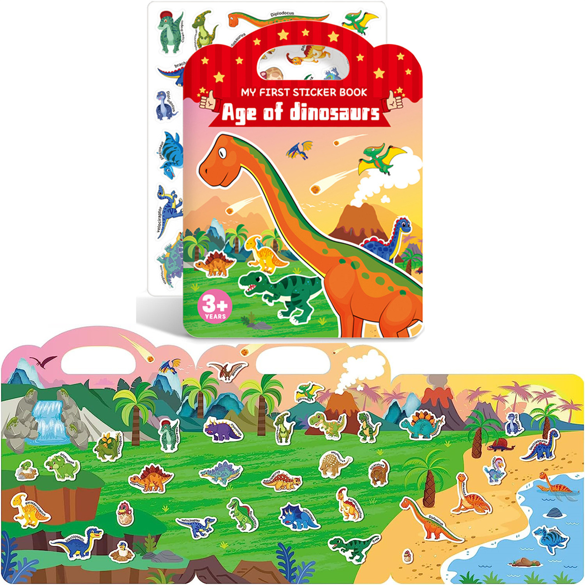 Sticker Books, Casewin Reusable Sticker Books for Toddlers, Kids