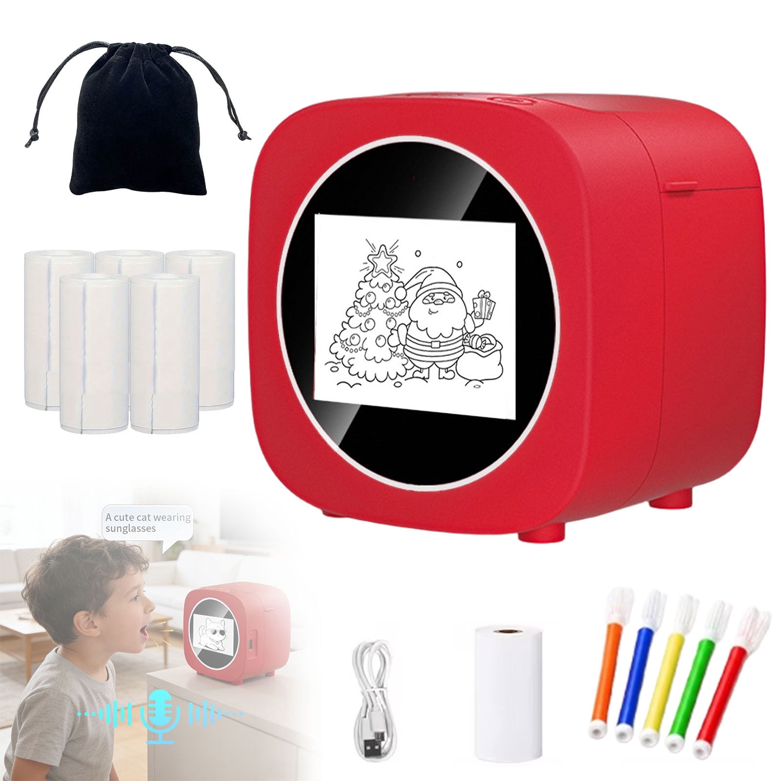 Sticker Box Printer, Smart AI Voice Sticker Maker Machine, Portable ...