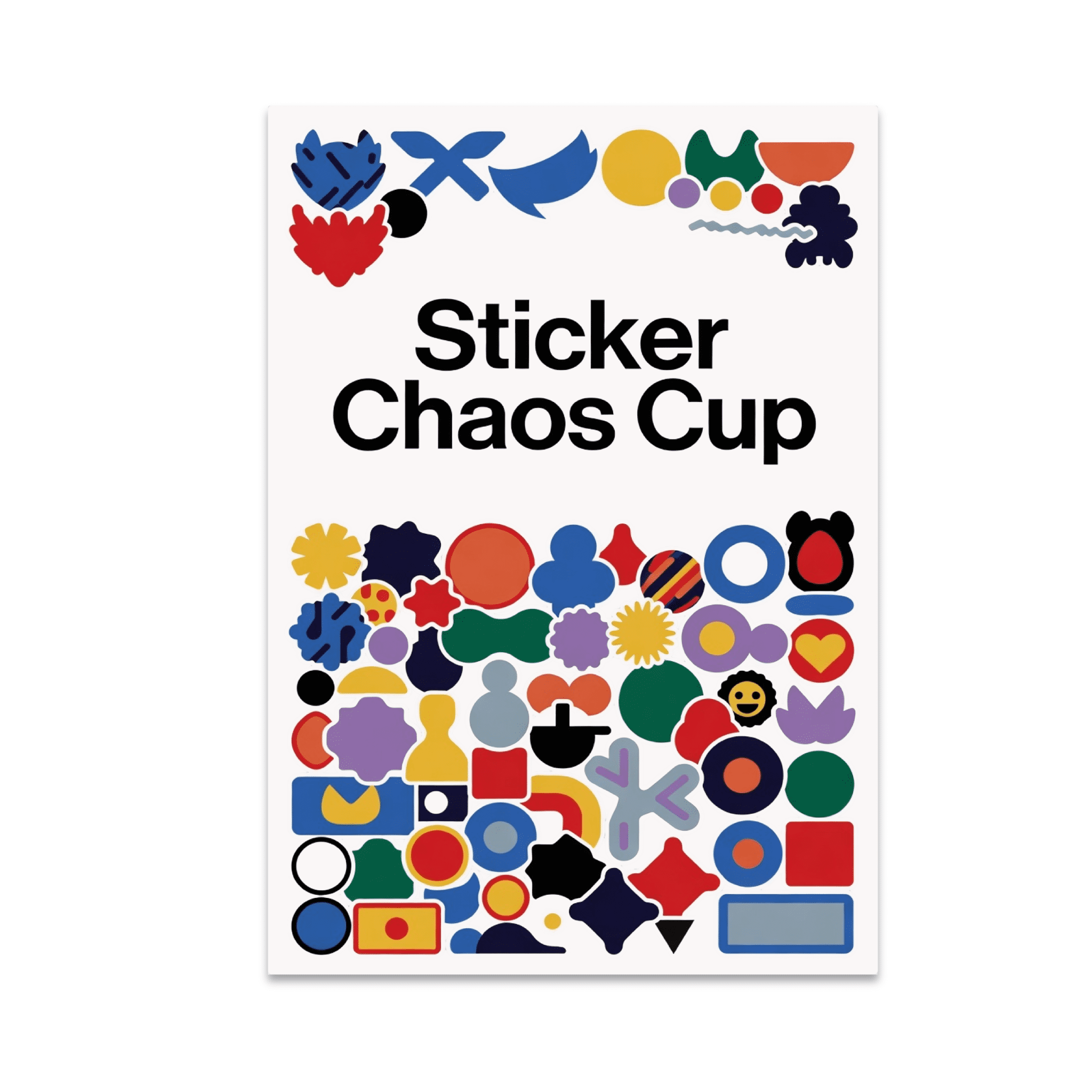 Sticker Chaos Cup Collage Art - Sticker Enthusiast - 13x19 Poster Print ...