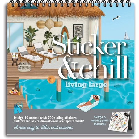 Sticker & Chill Living Large Book for Adults 700+ Movable Stickers Calming Creative