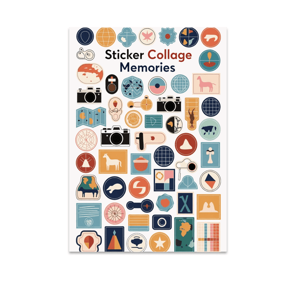Sticker Collage Memories Wall Art - Travel Hobby Enthusiast - 13x19 Poster Print