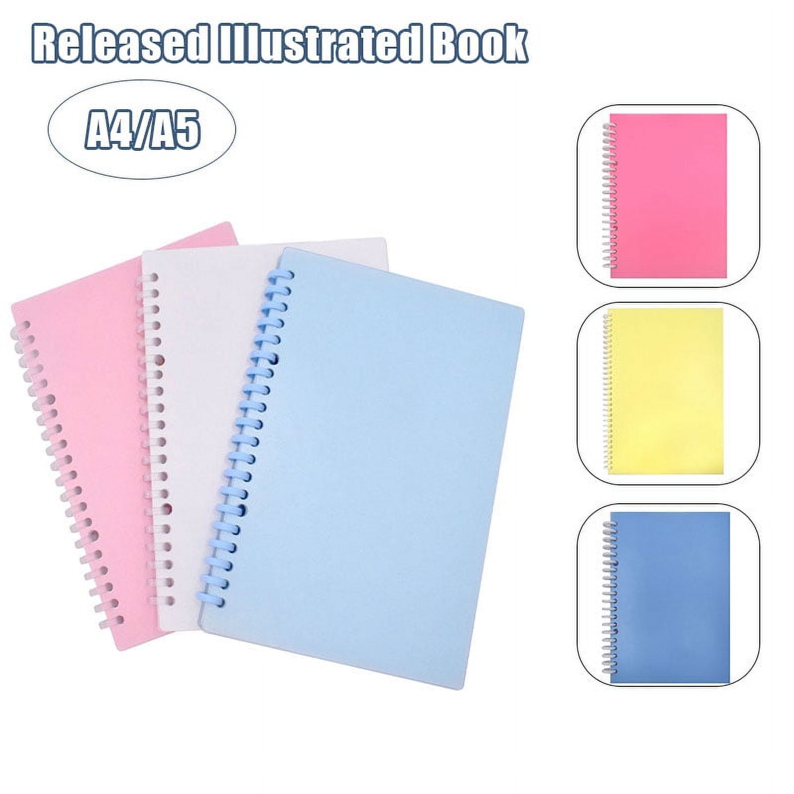 Sticker Collecting Album Reusable Sticker Book 40 Sheets 7.5 inch x 5 inch (PVC Transparent Shell (Metal Clip)) (A6)