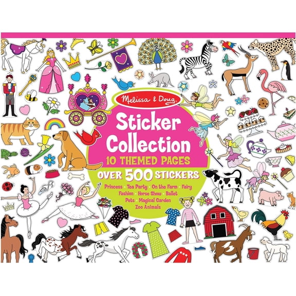 Sticker Collection Book: Princesses, Tea Party, Animals, and More - 500+ Stickers - FSC Certified
