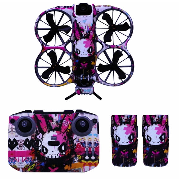 Sticker Decal Kit for DJI Neo 2, Protective Skin Sticker DIY Anti-Scratch Protective Film Accessory for DJI Neo2 Drone and Controller, Batteries