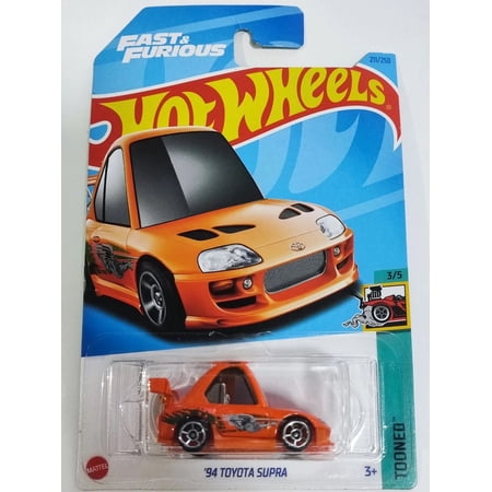 Sticker Diecast Comb - Hot Wheels - Fast & Furious 94 Toyota Supra with Limited Hot Wheels Sticker