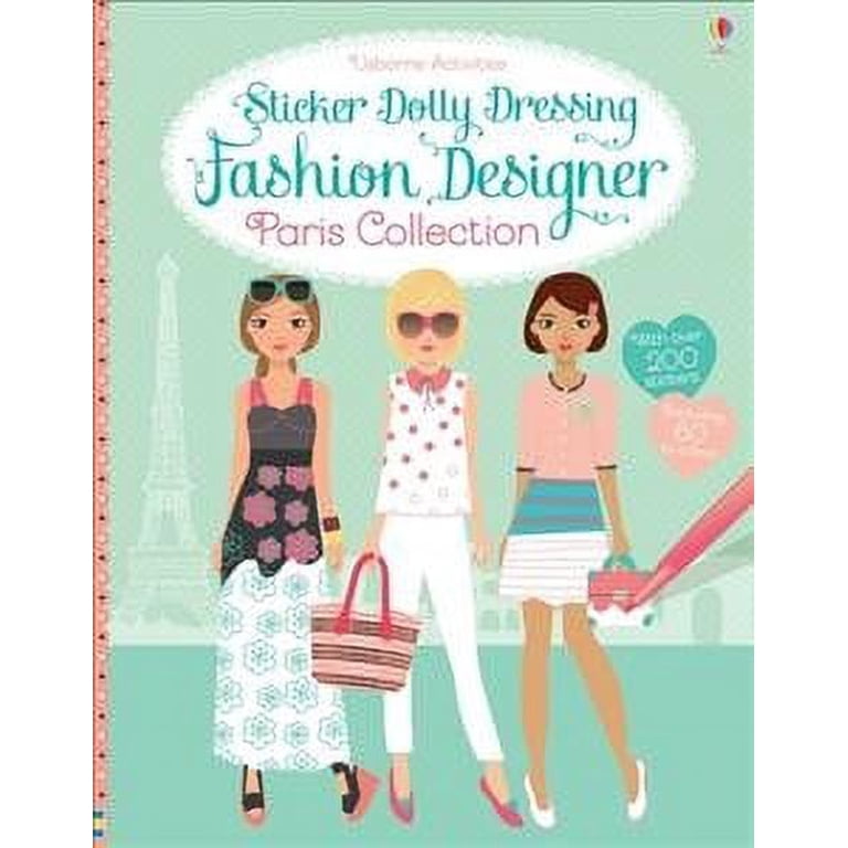 sticker dolly dressing fashion designer Paris Collection LAYERED-CHIFFON-GOWN Color:MARITIME BLUE/CREAM WIDE STRIPE The custom wedding dress Amazon Express your creativity with