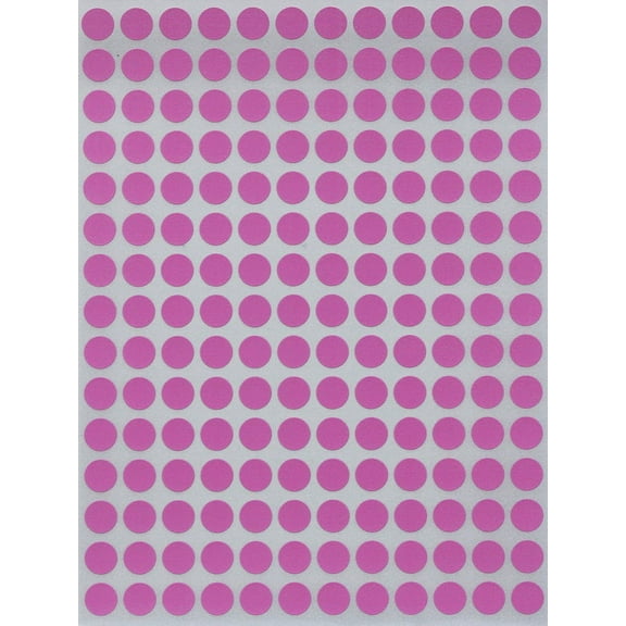 Sticker Dots ¼” 8mm Colored Dot Stickers in Pink, 900 Pack by Royal Green