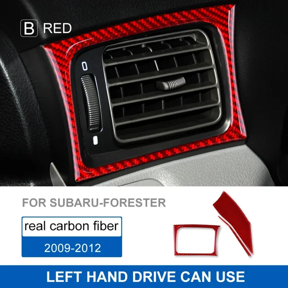 Sticker For Subaru Forester 2009 2010 2011 2012 Dashboard Both Sides Air Outlet Panel Trim Decal Carbon Fiber Car Accessories.